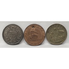 AUSTRALIA, BELGIUM, INDIA . TOKENS or FORGERIES